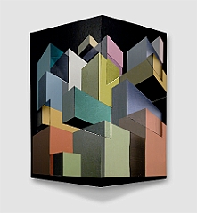 1996 - Bauten - Dreidimensionale Malerei auf Sperrholz